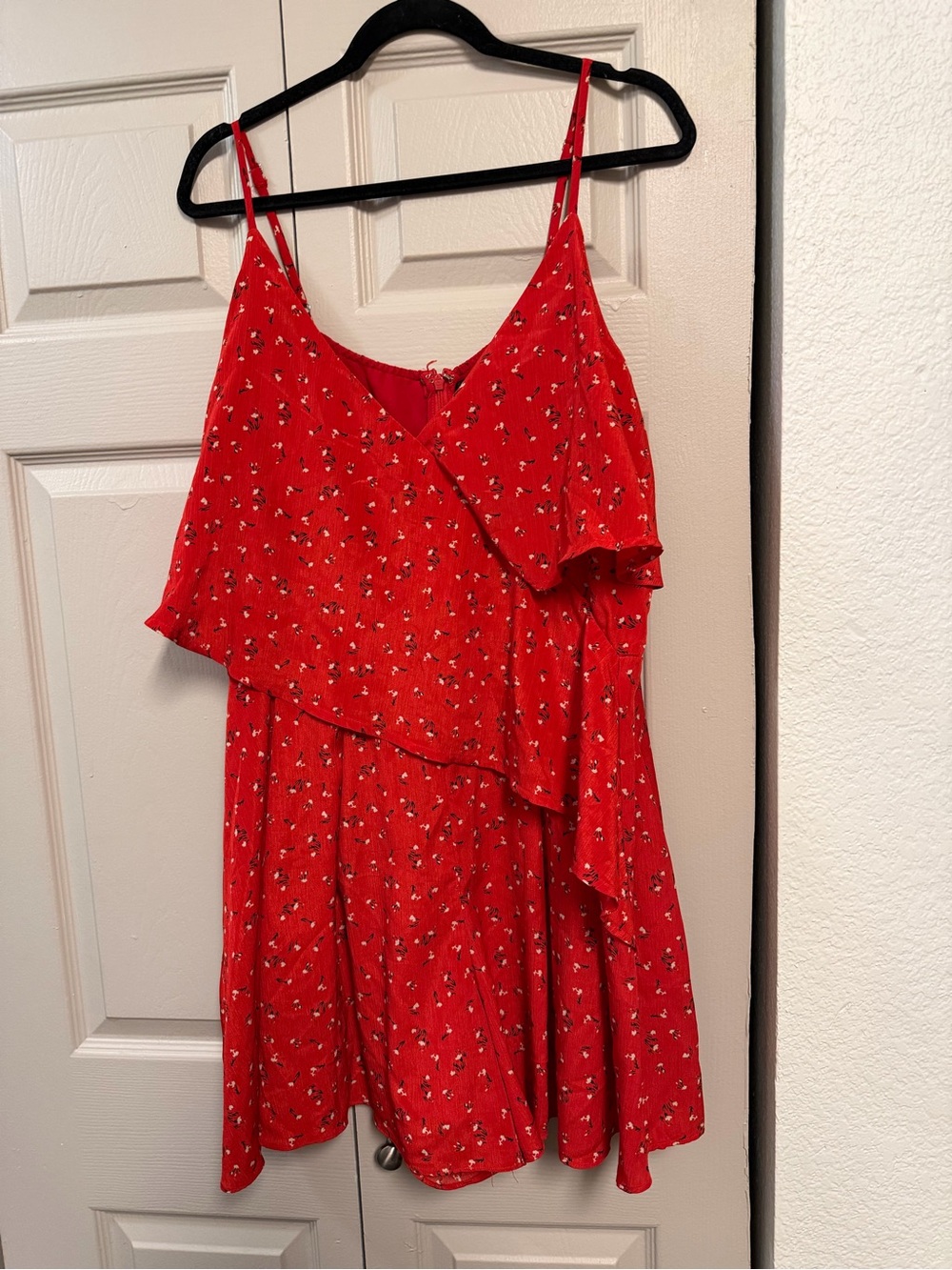 Sugarlips Red Floral Print romper